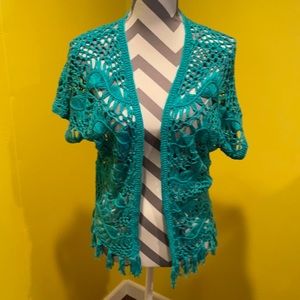 Crochet short sleeve top